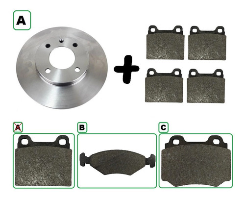 Disco E Pastilha Dianteiro Gol Parati Voyag Saveiro Quadrado