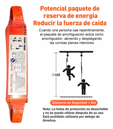 Kit Arnes Y Linea De Vida Con Amortiguador 2 Metros