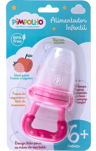 Alimentador Chupeta De Silicone Pimpolho Introdução Frutas Cor Rosa Tamanho da chupeta Único