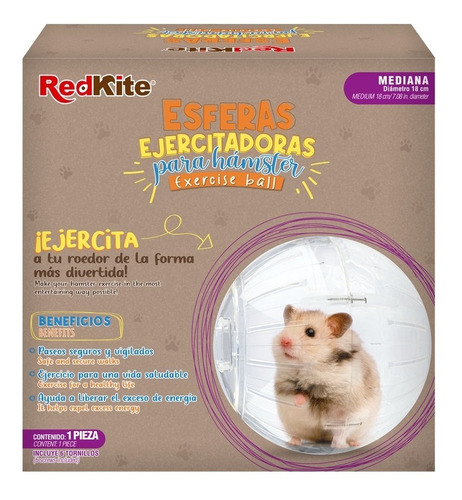 Esfera Plastica Para Hamster Cuyo Raton Mediana Ejercitadora