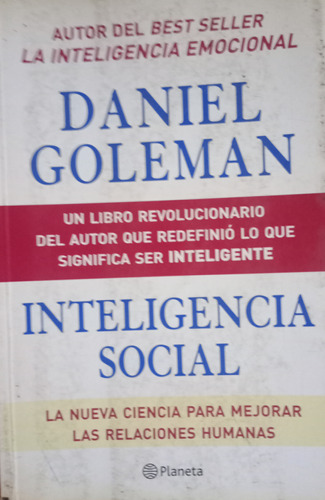 Libro Usado Inteligencia Social Daniel Goleman