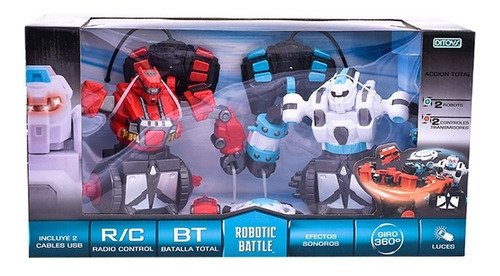 Robot de juguete Robotic Battle Ditoys 2168 rojo y blanco
