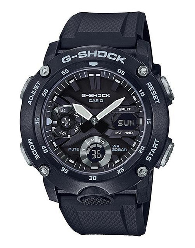 Relógio Masculino Casio G-shock Anadigi Preto Ga-2000s-1adr