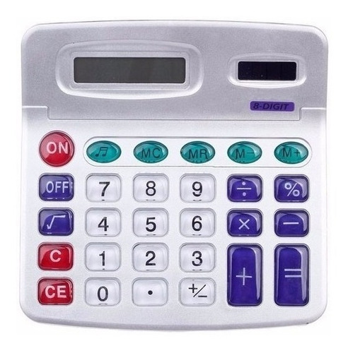 Calculadora Escritorio Mediana Ecal 8 Digitos Tc10 Color NEGRA GRIS