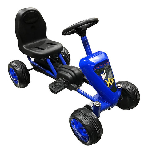 Auto Go Kart A Pedales 63cms Para Niños Azul