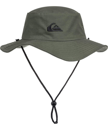 Sombrero Quiksilver, 100% Algodón, Verde Oscuro, Talle S / M