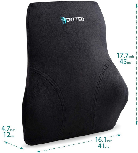 Imagen 7 de 10 de Soporte Lumbar Completo Negro Alto Para Postura Ergonómico