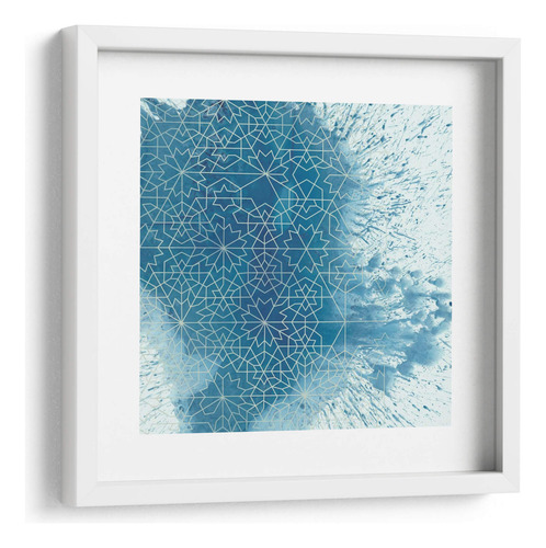 Cuadro Enmarcado Blanco Con Marialuisa Cristalino Ii 60x60