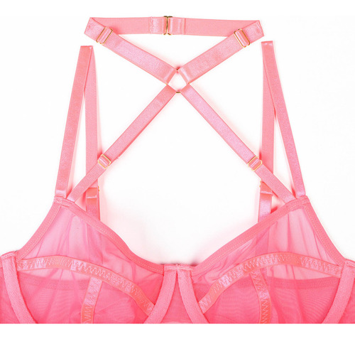 Lencería De Moda Para Mujer, Ropa Interior De Malla De Color