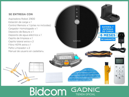 Aspiradora Robot Gadnic Clean Mate Inteligente Control