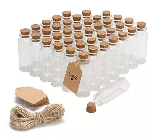 Botellas De Vidrio Mini Con Corcho 20ml X 50u