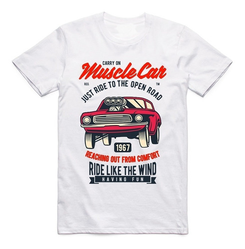 Playera T-shirt Muscle Car Chevy Motor Mustang Vintage 60s