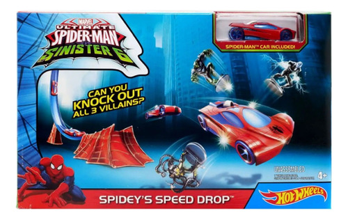 Hot Wheels Mega Rampa Del Hombre Araña Con Auto ; Que Regalo