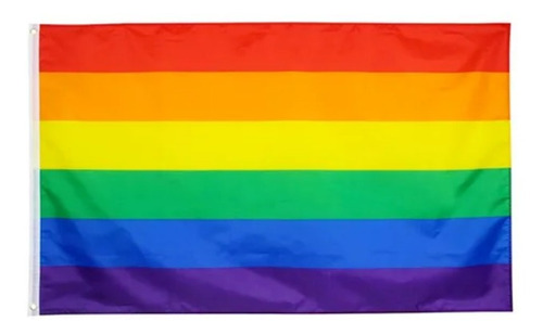 Imagen 1 de 5 de Bandera Gay Pride Homo Lgbt( 1,5 M X 90 Cm, Resistente, Lava