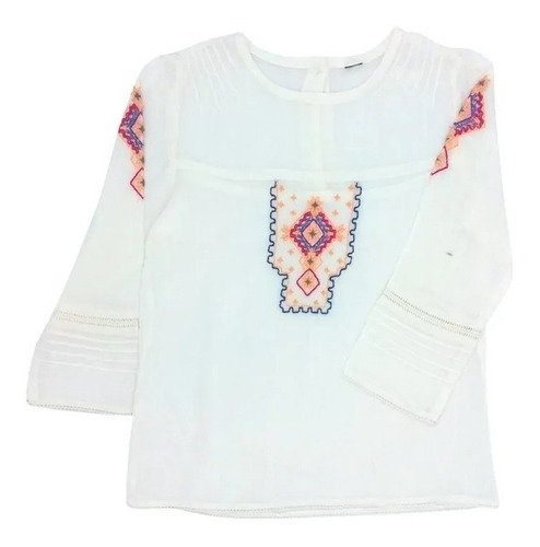 Imagen 4 de 6 de Blusa Nena Algodon Bordada Benignidad Begnignity Witty Girls