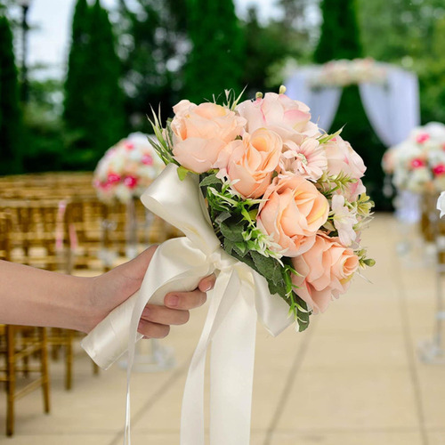 Am De Novia Estilo Vintage Toss Bouquet Flores Artificiales