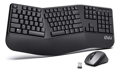 Teclado Y Mouse Inalámbrico 2.4 Ghz. Uekm-20 Ergonomico