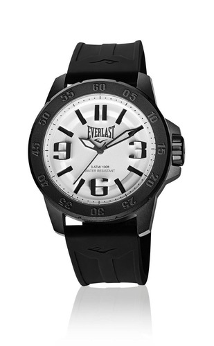 Relógio Pulso Everlast Masculino Esporte Silicone Preto E695