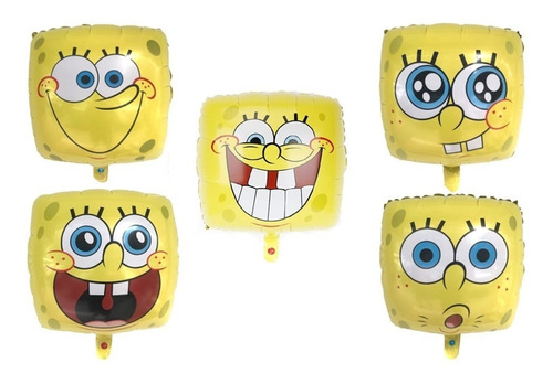 10 Globos Metalizados Bob Esponja Surtido O A Eleccion 45 Cm