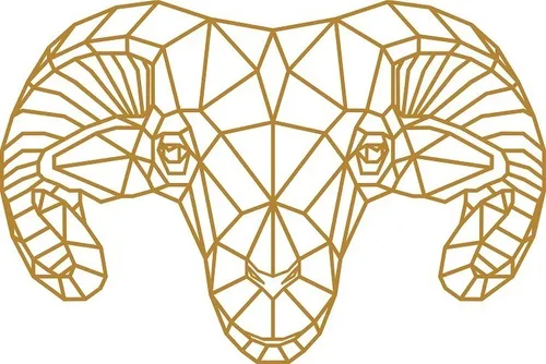 Leopardo Geométrico Decorativo De Adorno En Mdf 3 Milímetros