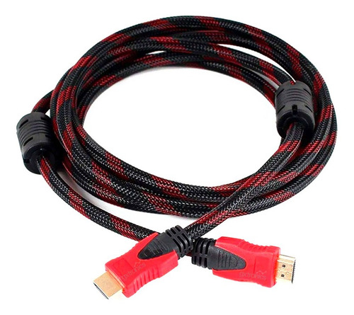 Cable Hdmi 5 Metros Oro 1080p Reforzado Filtro Tv Ps4 Pc Ps3