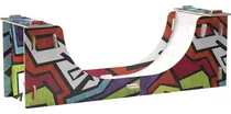 Comprar Skate Park Pista Skate De Dedo Rampa Half Pipe Em Madeira
