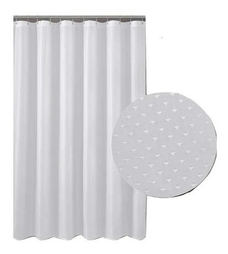 Pack De Cortina De Baño Impermeable+protector+gancho Plastic