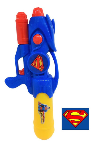 Imagen 4 de 7 de Pistola De Agua 46 Cm Infantil De Superman Jlt 8255