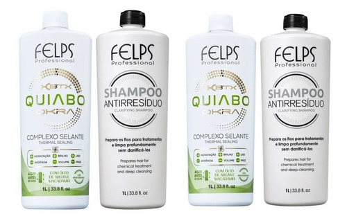 Felps 2 Kits Progressiva De Quiabo Okra 2x1l - Frete Grátis