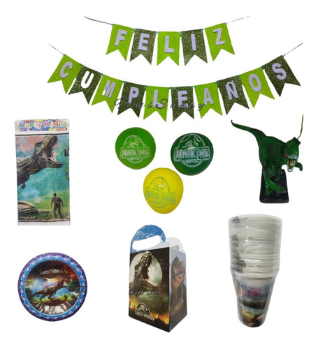 Kit Decorativo Jurassic World Dinosaurio Fiesta Cumpleaños 