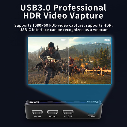 Tarjeta Captura Video Hdmi Dual 4k Usb 3.0 Para Streaming Pi