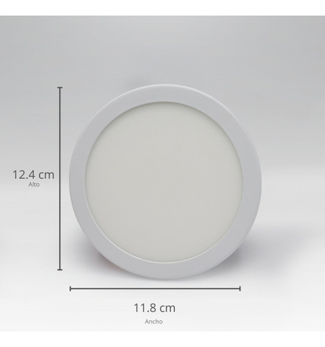 Panel Led Redondo Empotrable Ajustable 8w 90-260vca Policarbonato Blanco Cálido 3000k Wdo-009