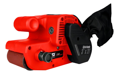 Lijadora De Banda 900w Aksi Uso Profesional Color Rojo Frecuencia 127 V