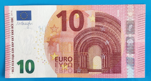 Antiguo Billete 10 Euro 2014, Segunda Emisión, Nuevo.