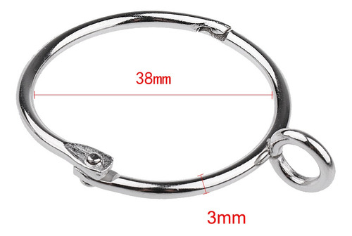 Aros De Cortina Para Varas De Hasta 1.5in, Plateada 12 Pzs