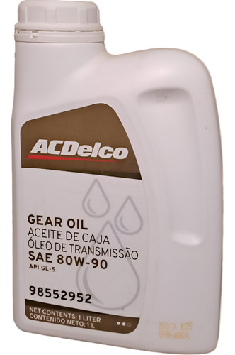 Aceite De Caja De Cambios Manual Acdelco 80w90 1litro