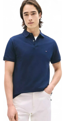 Playera Tommy Hilfiger Tipo Polo Casual Hombre - Original