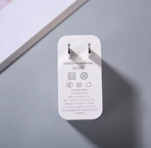 Cargador Para Honor 100w +cable Usb Tipo C 6a Blanco
