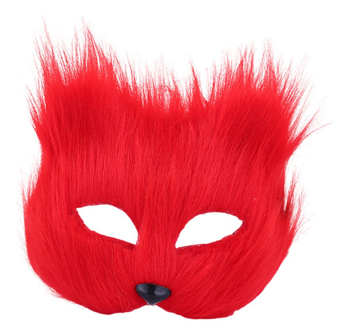 Máscara Facial De Halloween, Máscara De Animales De Rojo