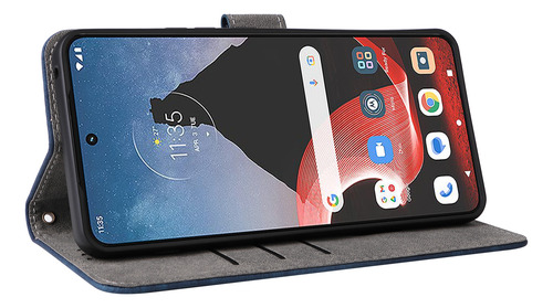 Cartera De Piel Sintética Con Bloqueo Rfid De Primera Calidad Para Thinkphone De Motorola