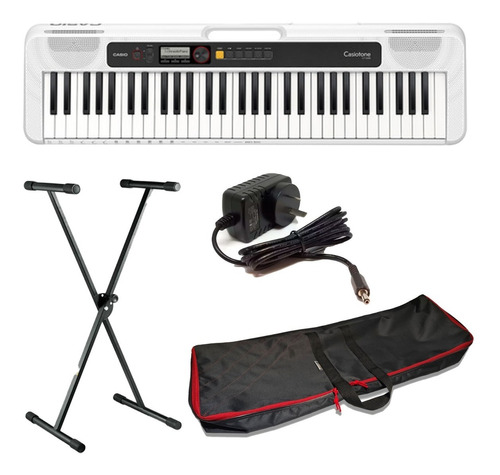 Teclado Casio Ct-s200 + Funda + Soporte + Fuente (blanco)