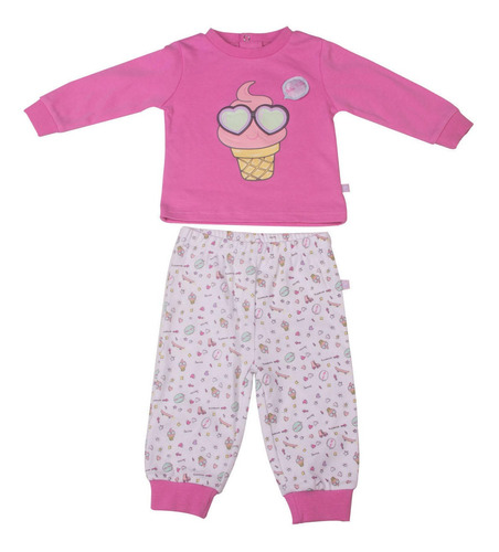 Pijama Recién Nacido Niña Fucsia Pillin