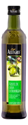 Azeite de Oliva Extra Virgem Allegro Vidro Sem Glúten 500ml