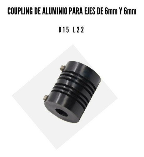 Coupling O Acople Flexible De Fibra De Vidrio Ejes 6mm Y 6mm