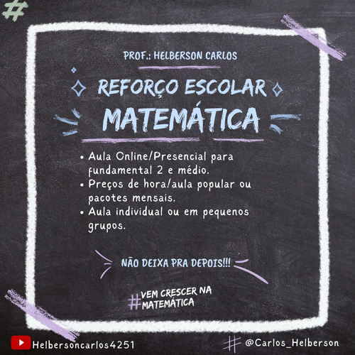 Reforço Escolar De Matemática