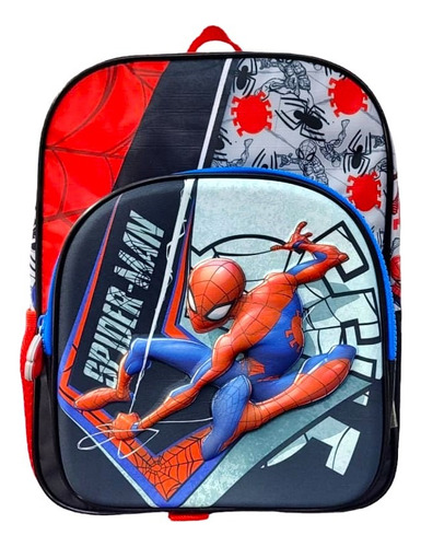 Mochila 12 Pulgadas Espalda Spiderman Web Jeg 11722 Color Multicolor