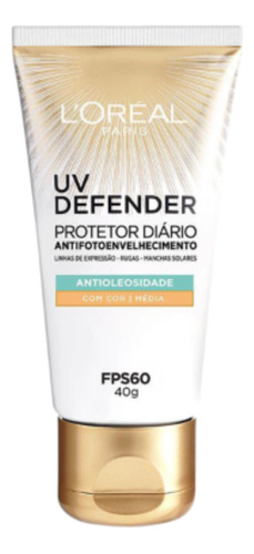 Loreal Protetor Solar Antioleosidade Defender 60fps Média40g