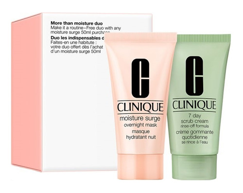 Duo Clinique: Moisture Surge Overnight + 7 Day Scrub Cream