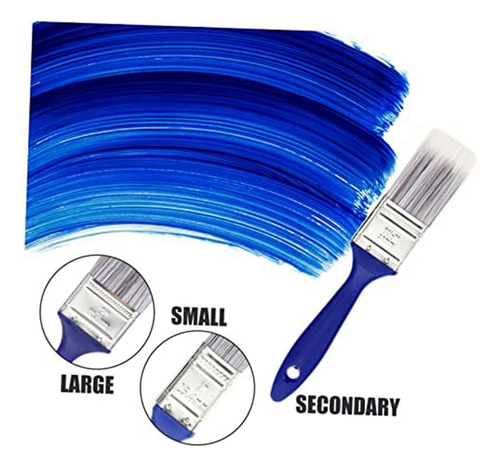 3 Pincéis De Pintura Com Alça De Plástico, Vernizes De Cola