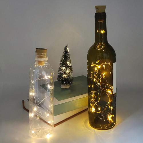 3 Luces Solares Para Botellas De Vino, Luces , Cálido